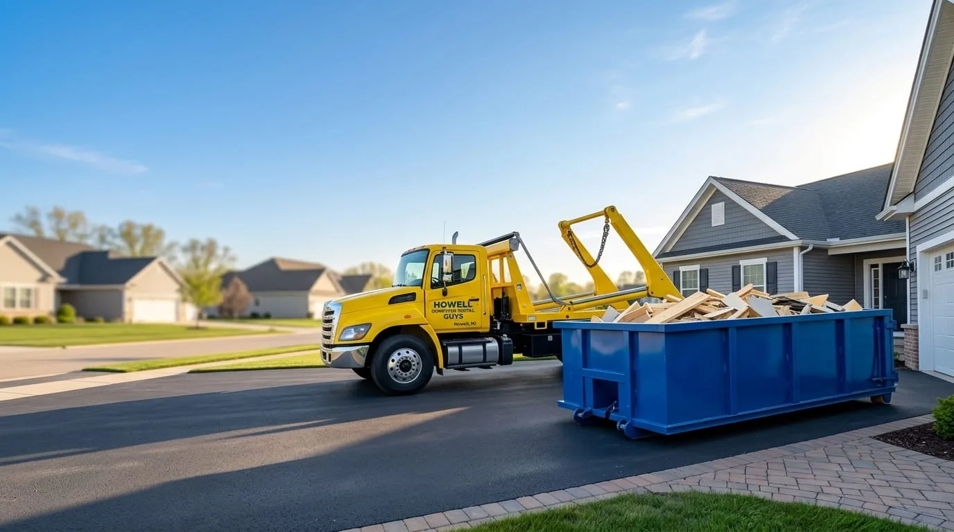Dumpster rental in Brighton MI Roll-off dumpster rental serving Brighton, MI