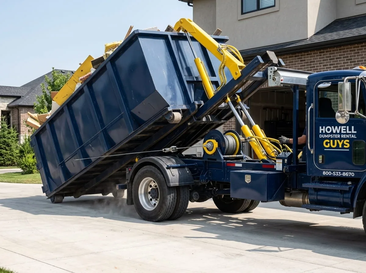 Dumpster rental in Fowlerville MI Roll-off dumpster rental serving Fowlerville, MI