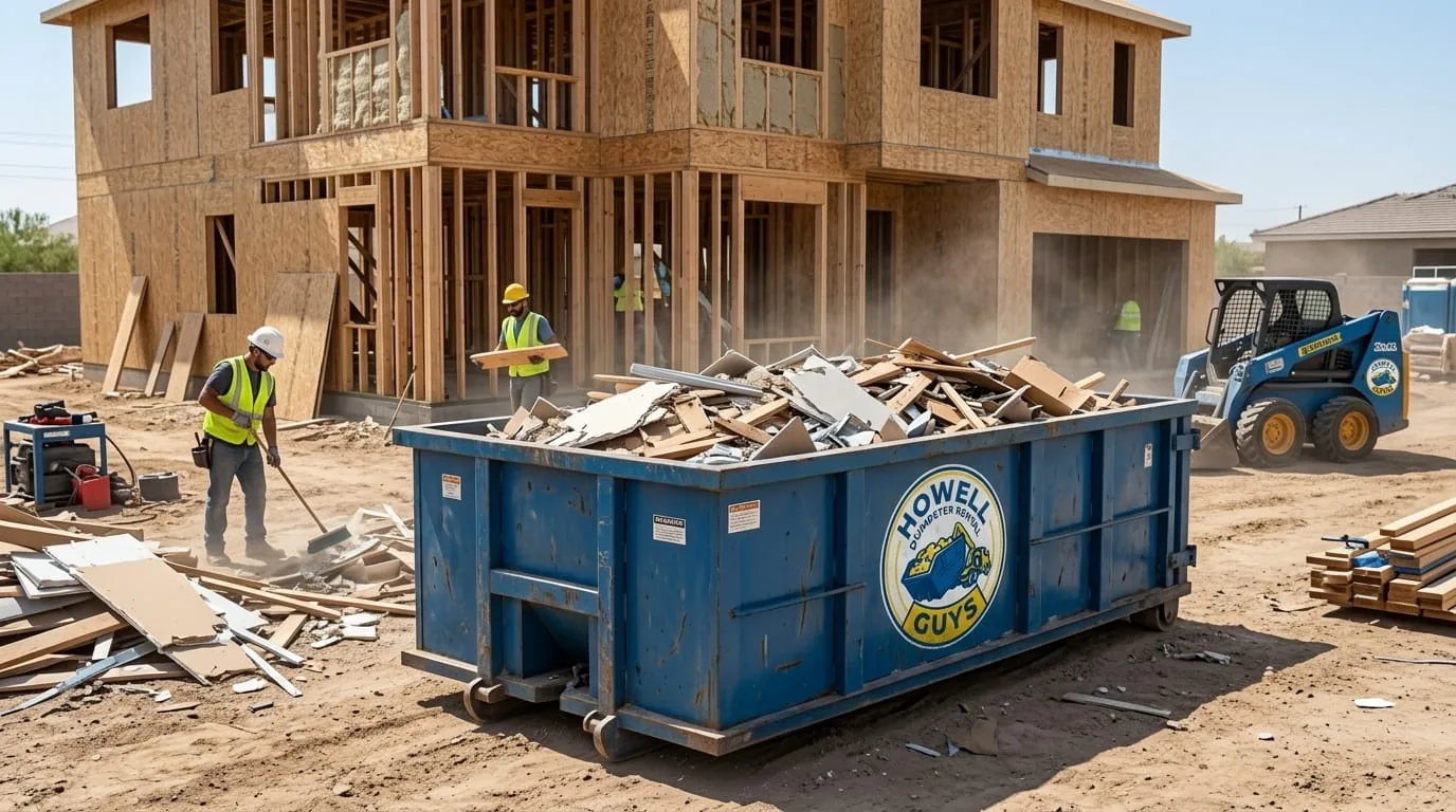 Getting a flat-rate dumpster rental quote in Howell MI