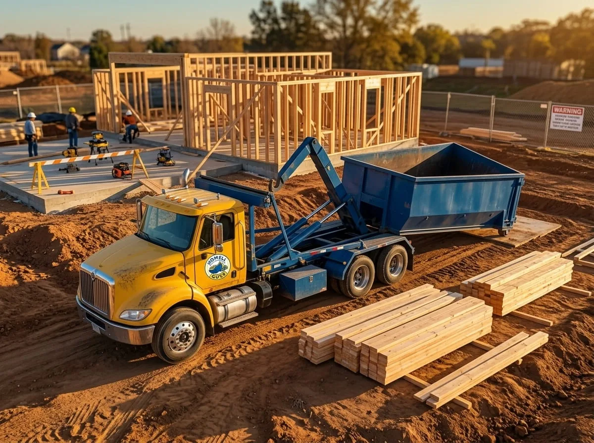 Roll-off dumpster load headed to an out-of-county transfer station from Howell MI